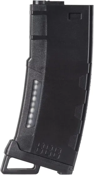 Lancer Tactical Airsoft M4 M16 Series Polymer 130 Round Transparent Window High Speed Mid-Cap Airsoft Magazine- Pack of 10