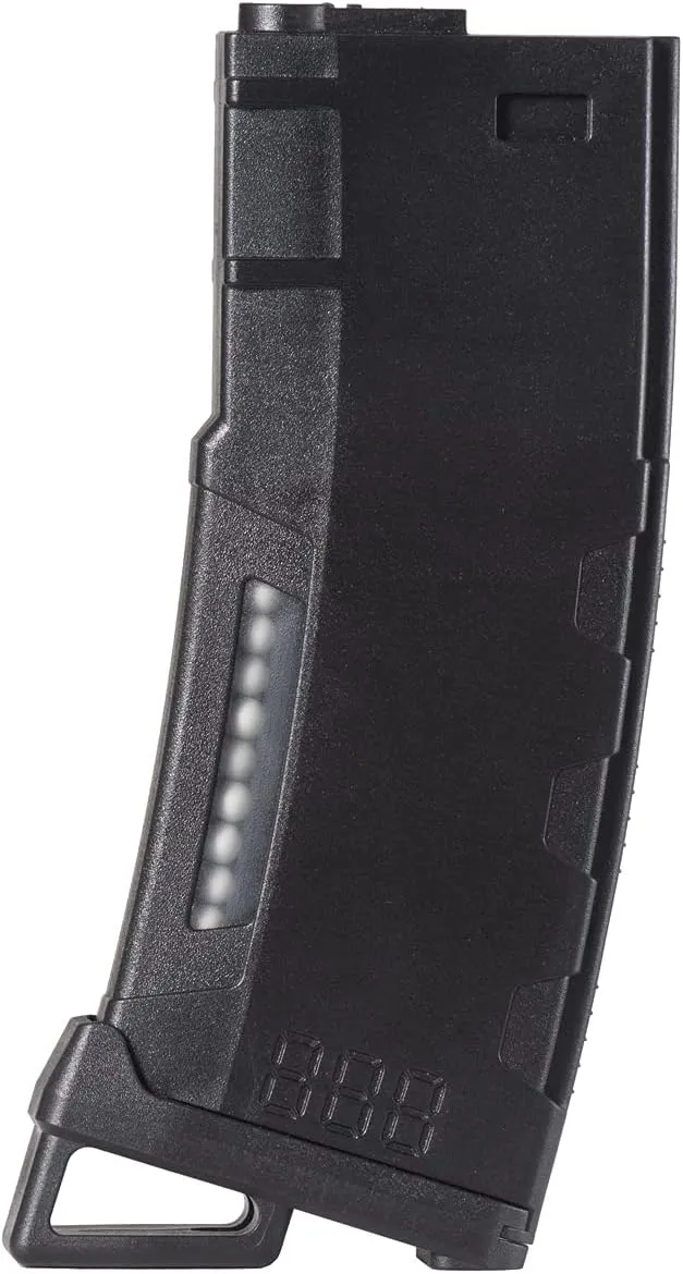 Lancer Tactical Airsoft M4 M16 Series Polymer 130 Round Transparent Window High Speed Mid-Cap Airsoft Magazine- Pack of 10