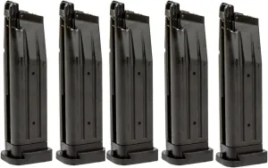 Lancer Tactical Knightshade 28 Round Hi-Capa Green Gas Airsoft Magazine 5 Pack