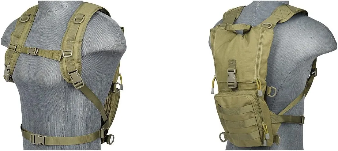 Lancer Tactical Lightweight Airsoft Hydration Pack - OD Green