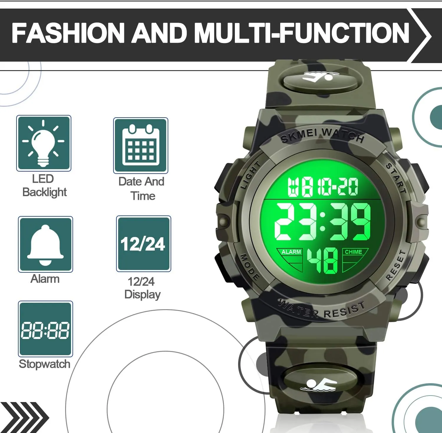 LED Digital Waterproof Watch for Kids - Kids Gifts