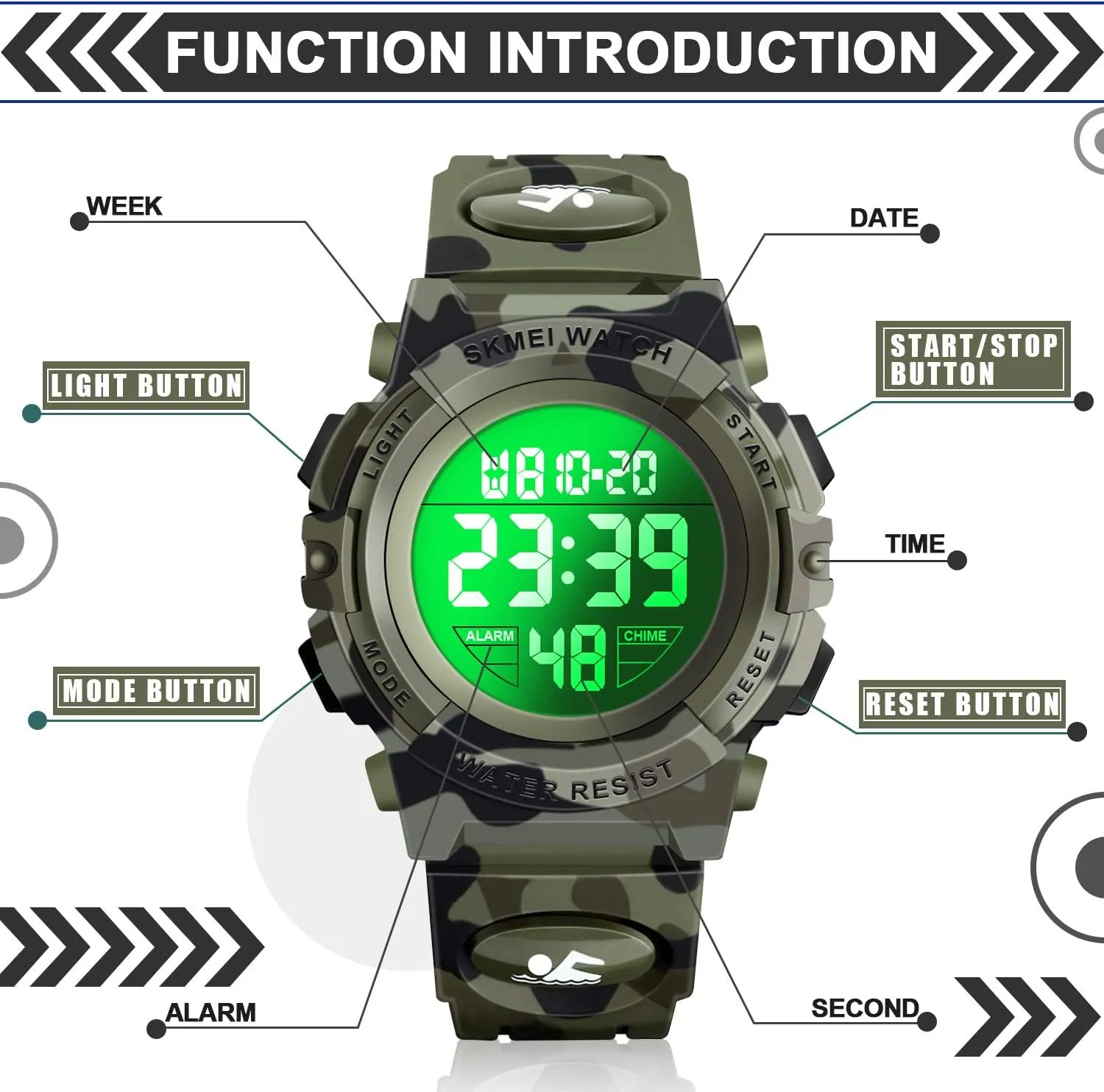 LED Digital Waterproof Watch for Kids - Kids Gifts