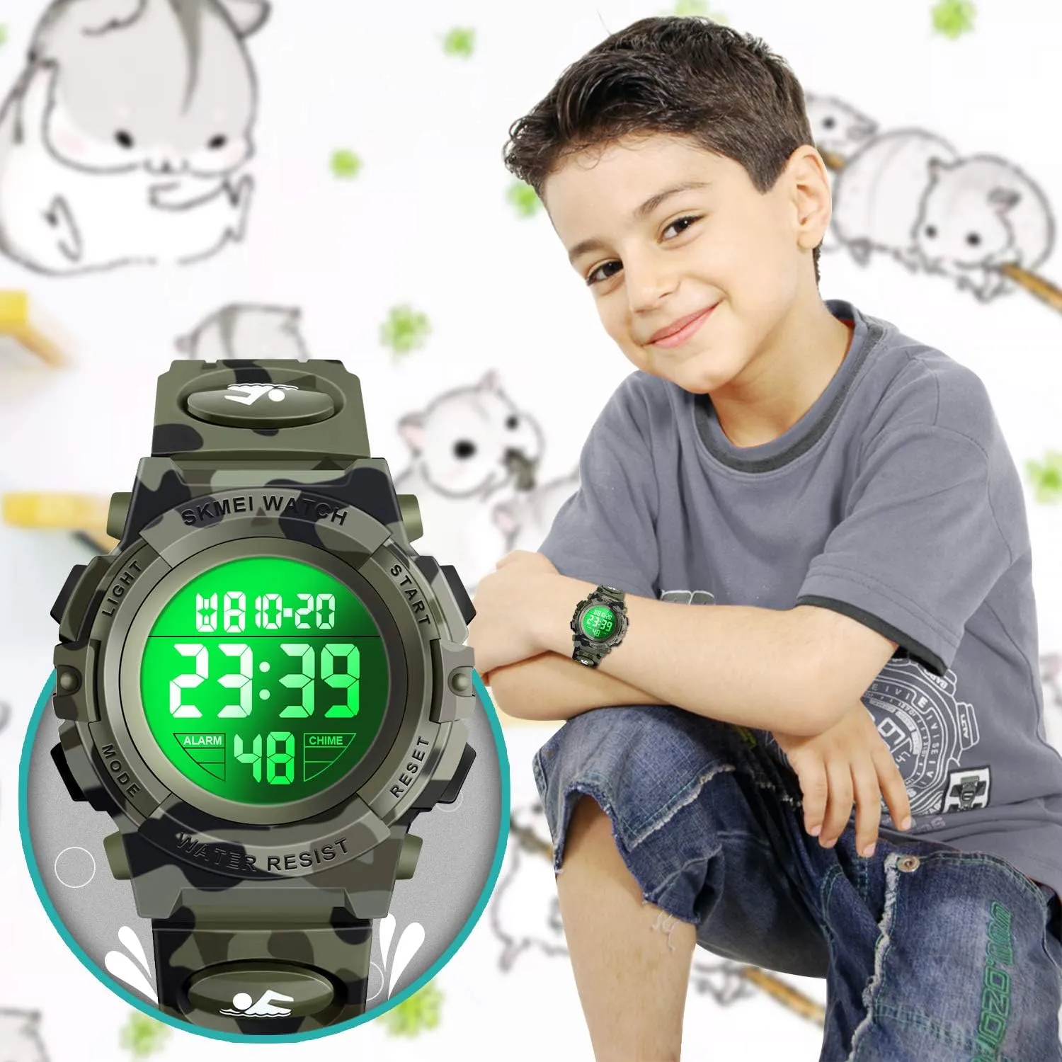 LED Digital Waterproof Watch for Kids - Kids Gifts