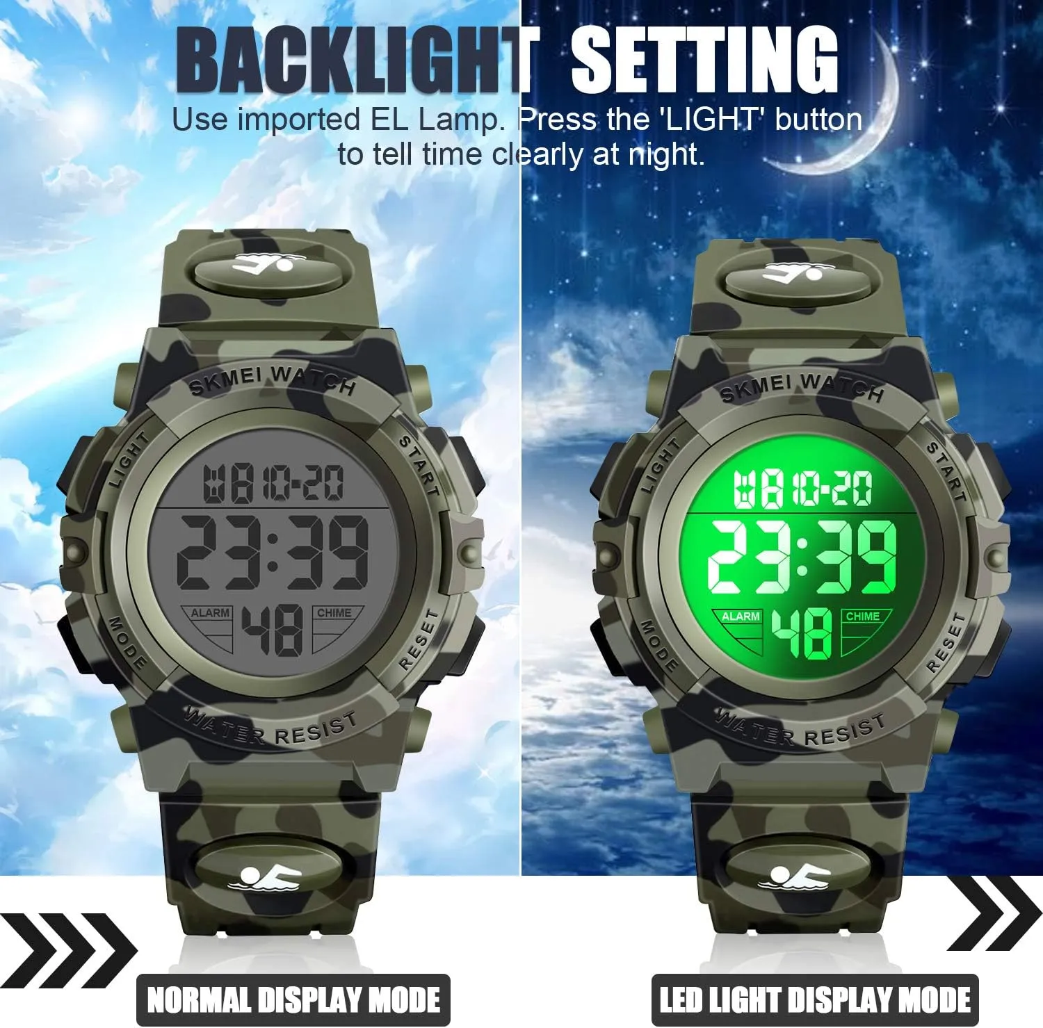 LED Digital Waterproof Watch for Kids - Kids Gifts