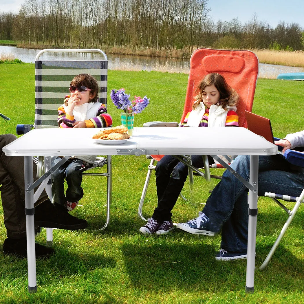 Levede Folding Camping Table Aluminium Silver