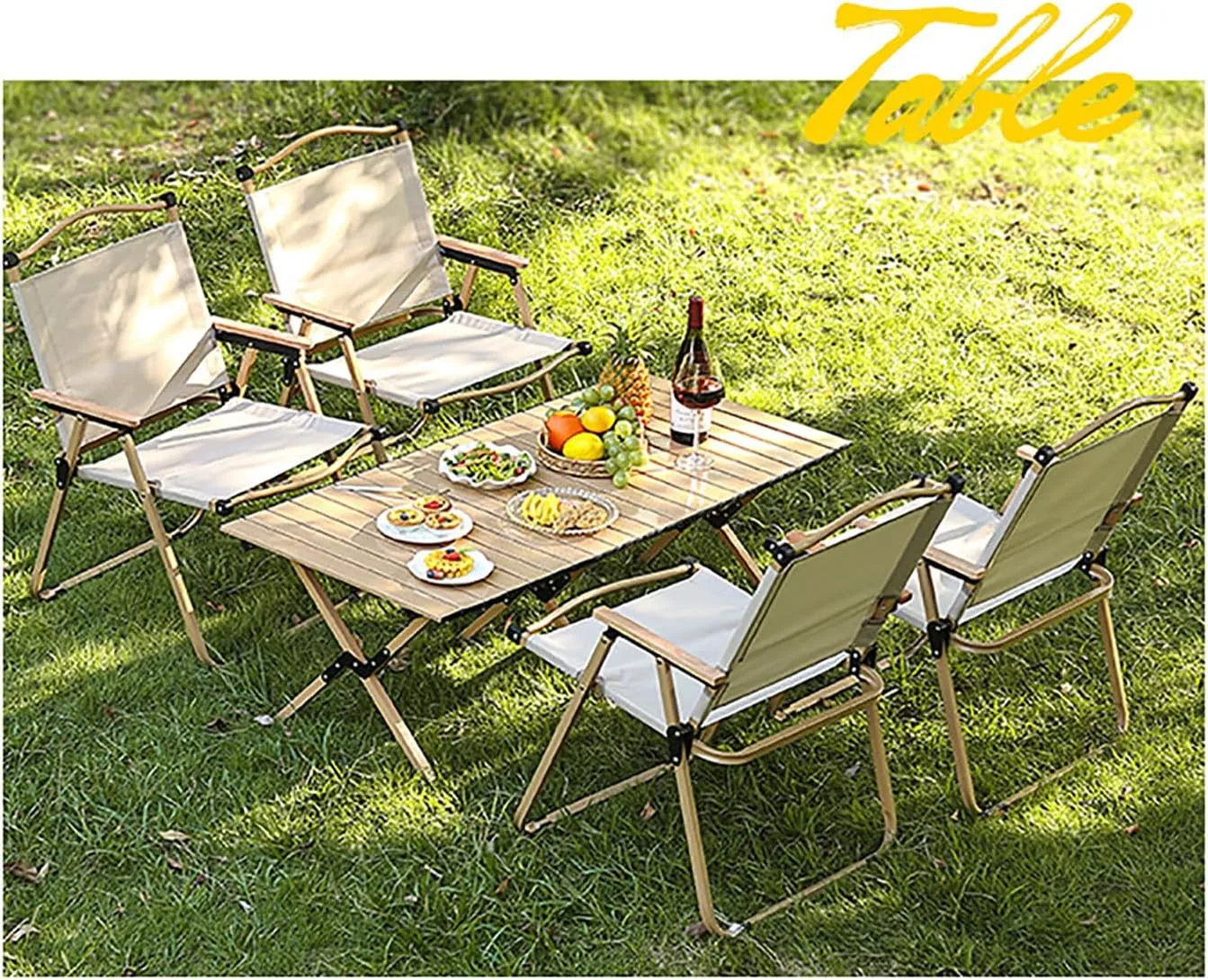 Lightweight Folding Camping Table - Portable Roll-Up Design for 4-8 People, Ideal for Travel, Picnic, Beach, Outdoor & Indoor Use