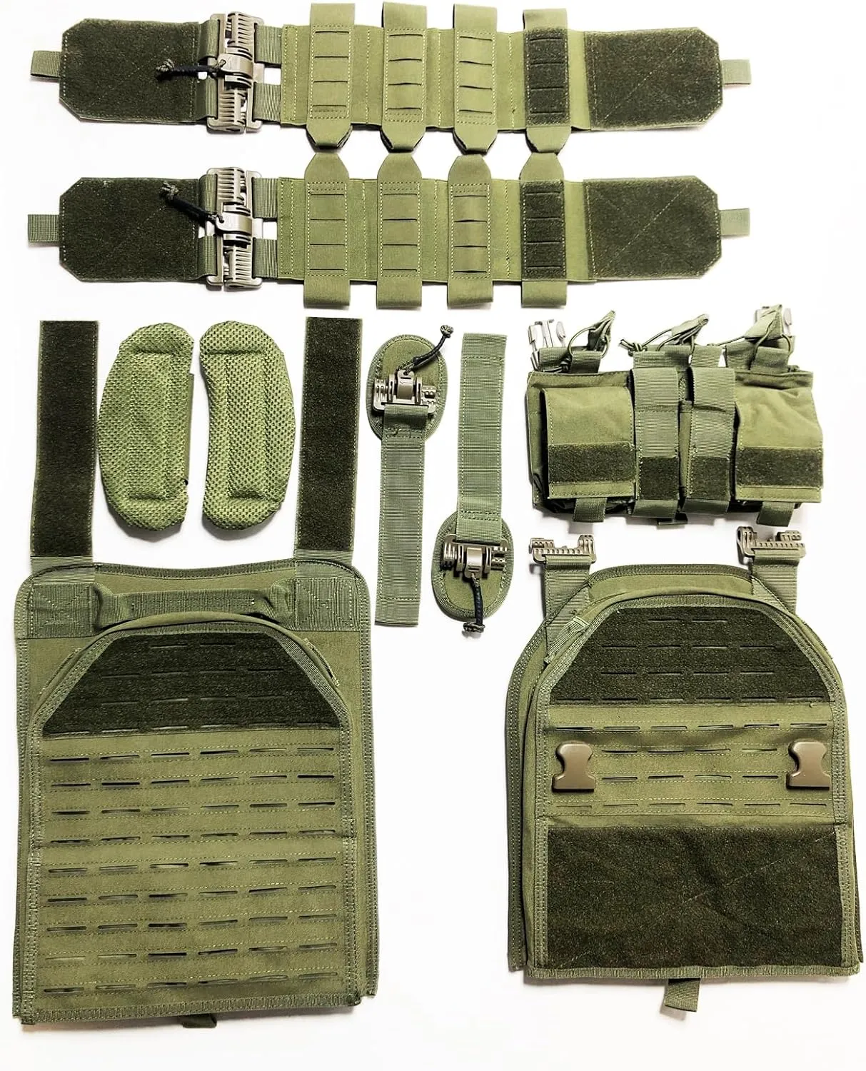 Lightweight Molle Quick Release Buckles Tactical Vest Laser Cutting Modular Airsoft Vest with Magazine Placard
