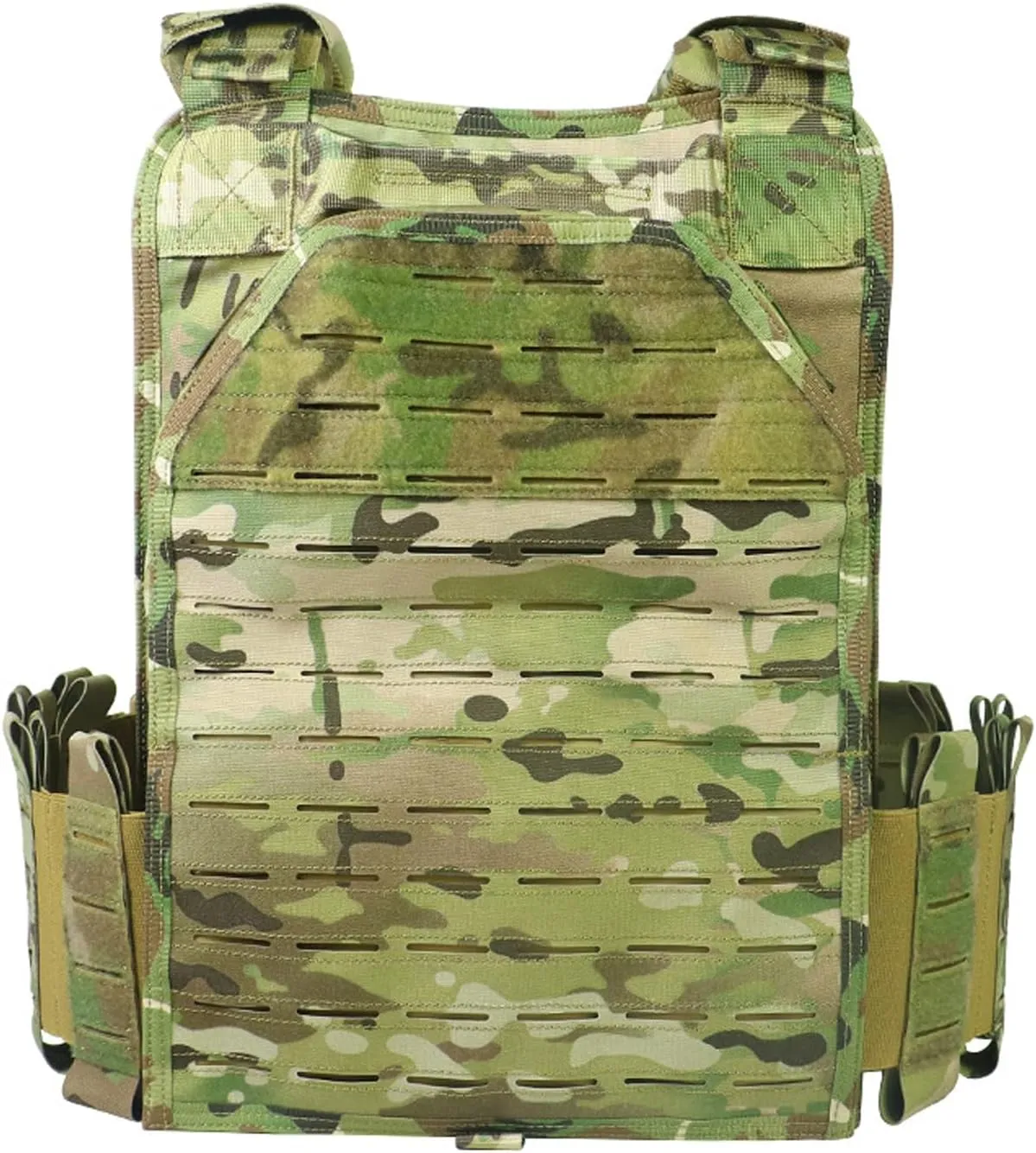 Lightweight Molle Quick Release Buckles Tactical Vest Laser Cutting Modular Airsoft Vest with Magazine Placard