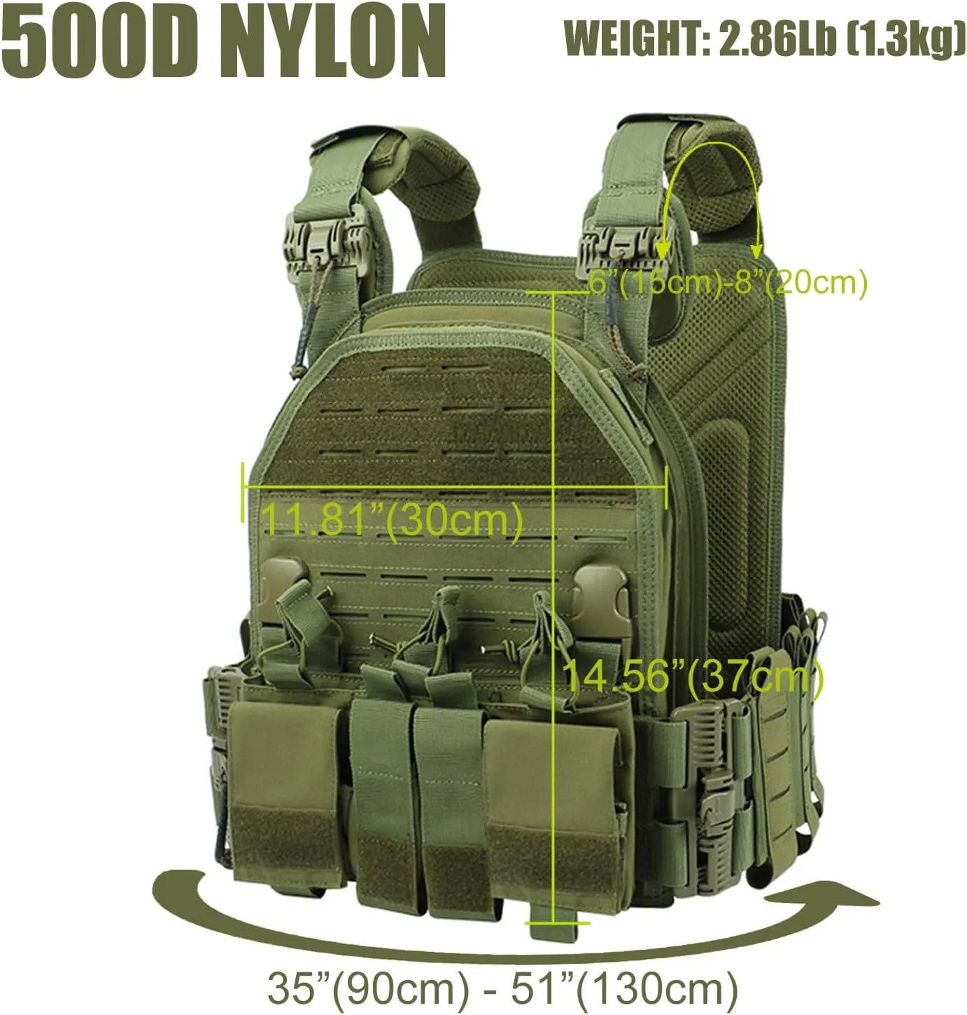 Lightweight Molle Quick Release Buckles Tactical Vest Laser Cutting Modular Airsoft Vest with Magazine Placard
