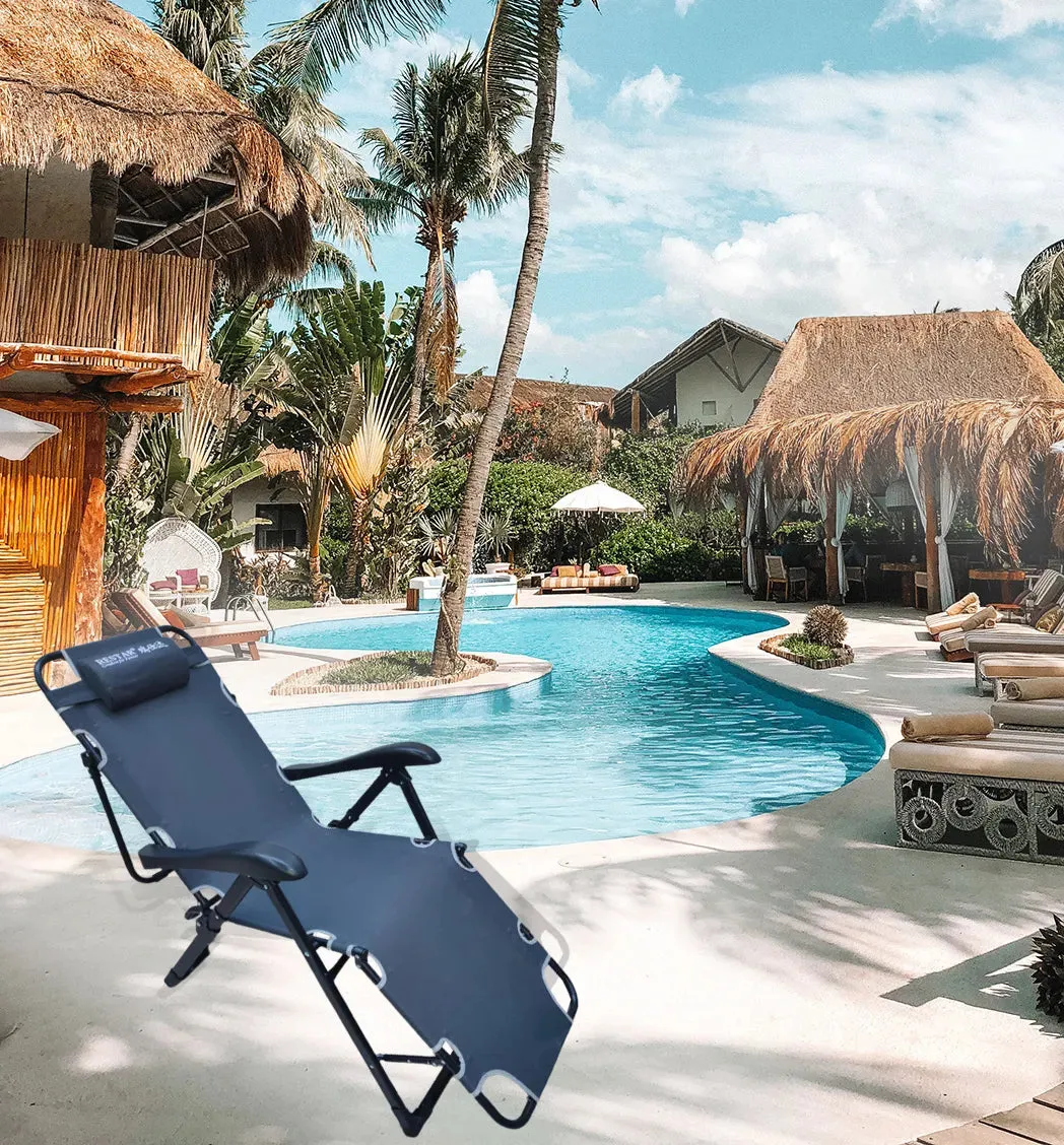 Limited availability & for Foldable Reclining Duty Adjustable Chair Garden & Lounge Home Heavy Timely resolution Patio