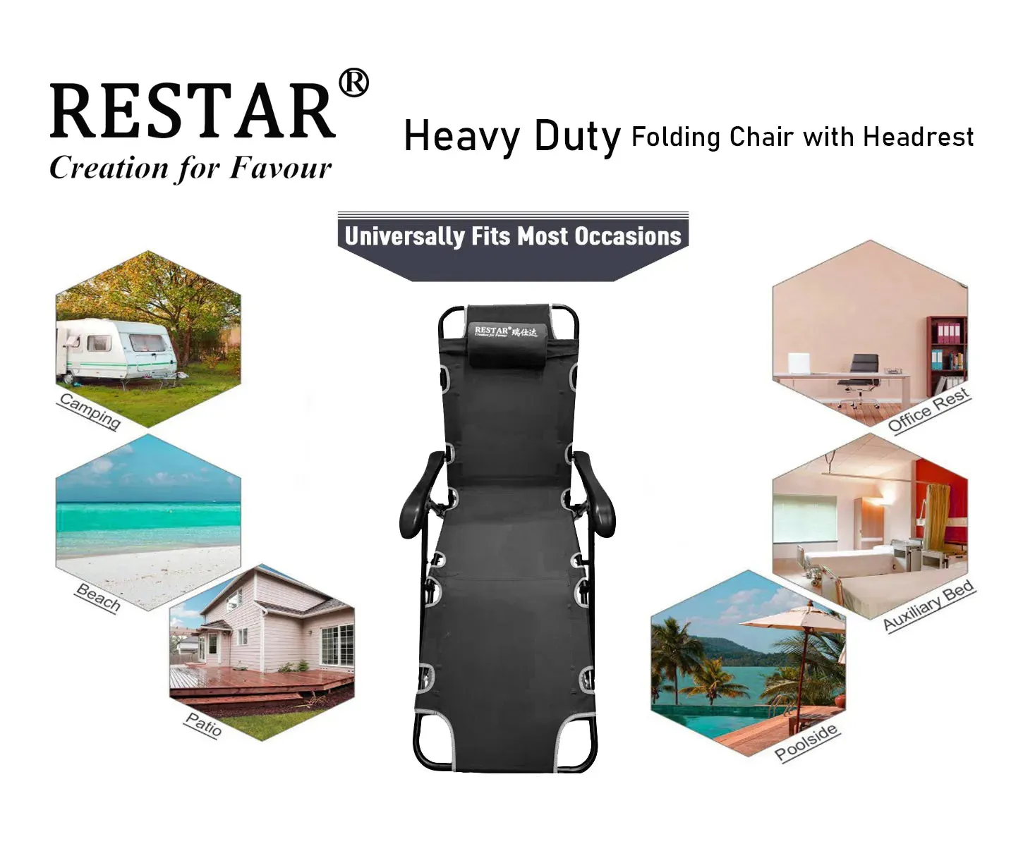 Limited availability & for Foldable Reclining Duty Adjustable Chair Garden & Lounge Home Heavy Timely resolution Patio