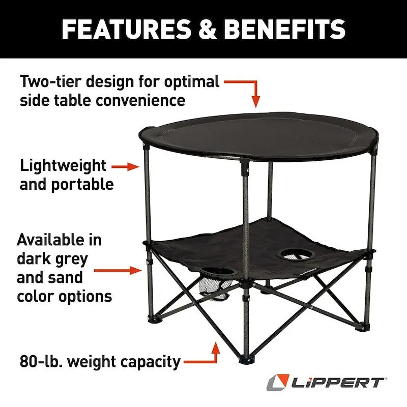 Lippert Components TWO-TIER FOLDING CAMPING TABLE