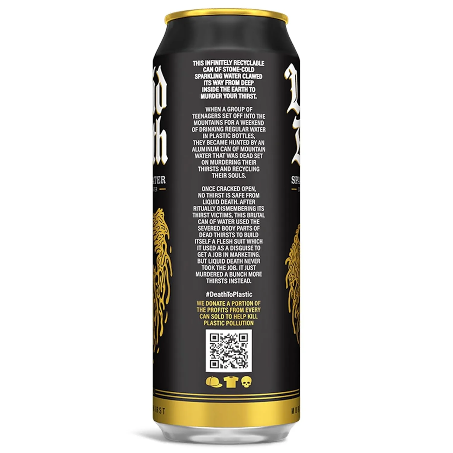 Liquid Death, Sparkling Mountain Water, 8-Pack (19.2oz Cans), Real Mountain Source, Infinitely Recyclable Ice-Cold Cans, American Made