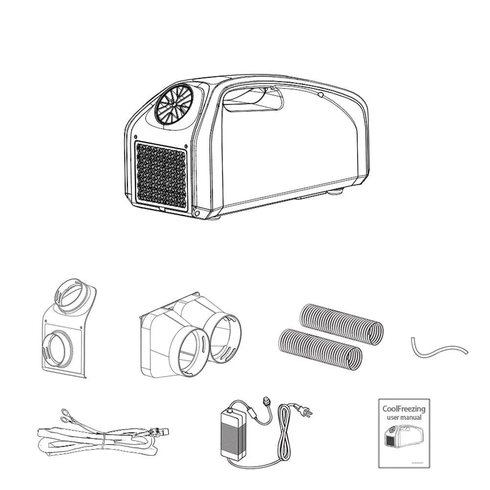 Local shipping AC CRONY 3 AC conditioning Conditioners Speeds Energy-efficient 24V Tent Unit Portable DC100-240V air Fan QN750 Home Cooling Air