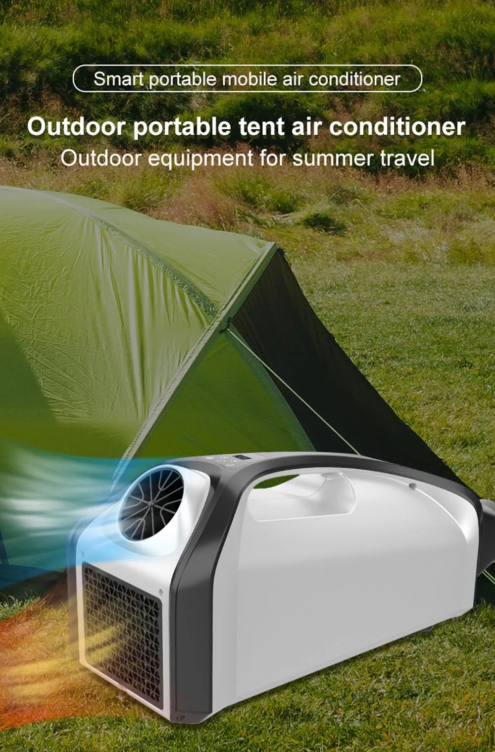 Local shipping AC CRONY 3 AC conditioning Conditioners Speeds Energy-efficient 24V Tent Unit Portable DC100-240V air Fan QN750 Home Cooling Air