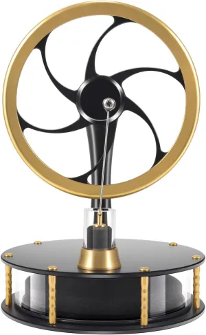 Low Temperature Stirling Engine Classroom Teaching Stirling Engine Kit Steam Heat Educational Model Brass Aluminum Stirling Engine-HZZ92 Pro Black