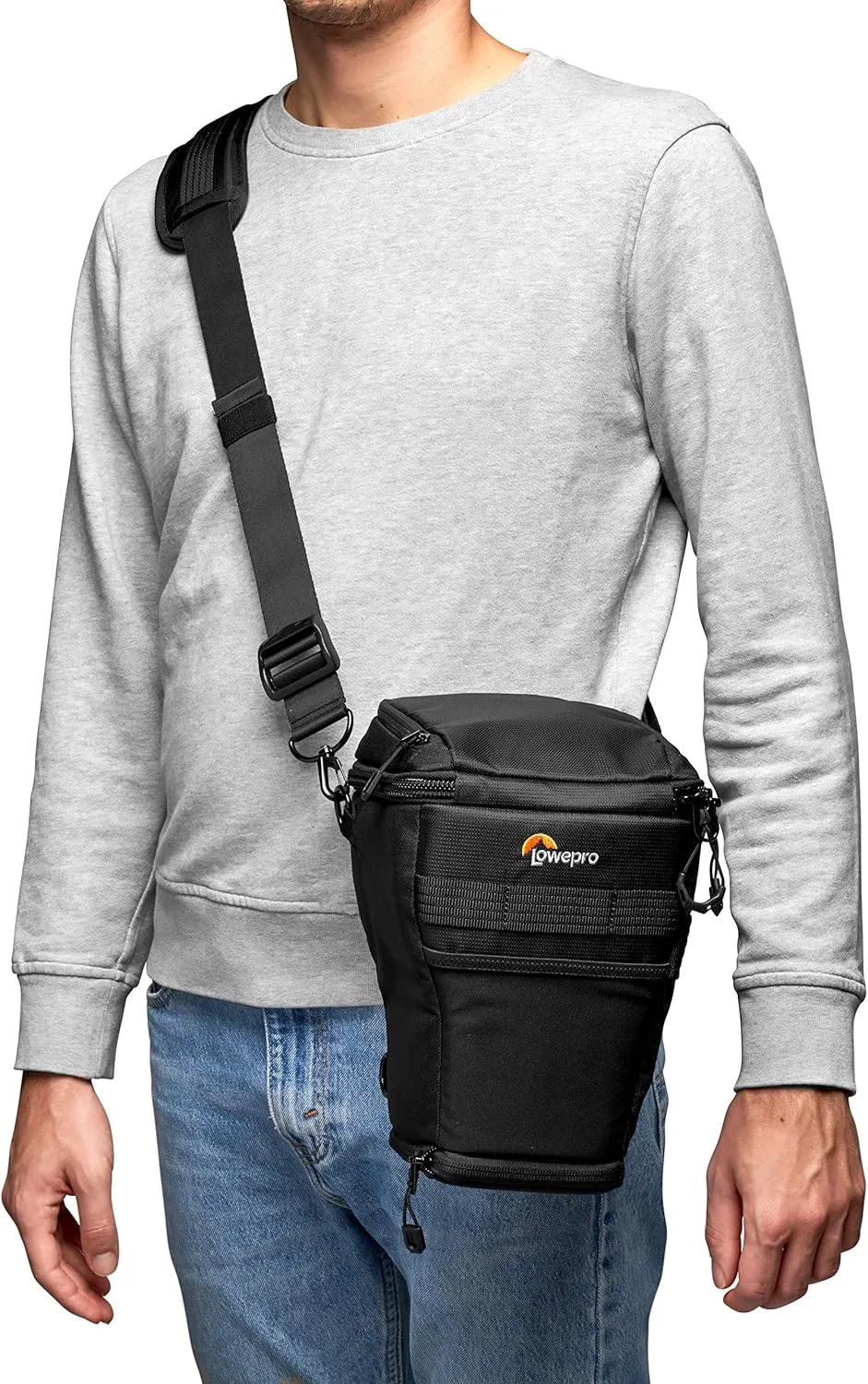 Lowepro ProTactic TLZ 70 AW DSLR toploader - Expand to Hold up to 24-70mm f/2.8 and Lens Hood with Portrait Grip - Camera Gear to Personal belongings - for DSLR Like Canon 5D - LP37278-PWW,Black