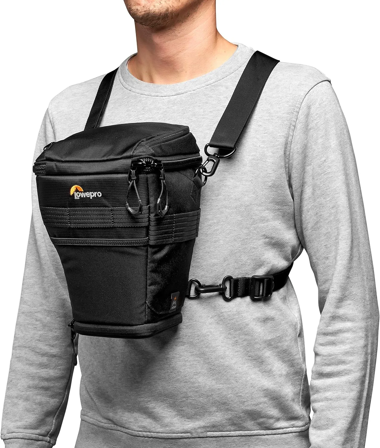 Lowepro ProTactic TLZ 70 AW DSLR toploader - Expand to Hold up to 24-70mm f/2.8 and Lens Hood with Portrait Grip - Camera Gear to Personal belongings - for DSLR Like Canon 5D - LP37278-PWW,Black