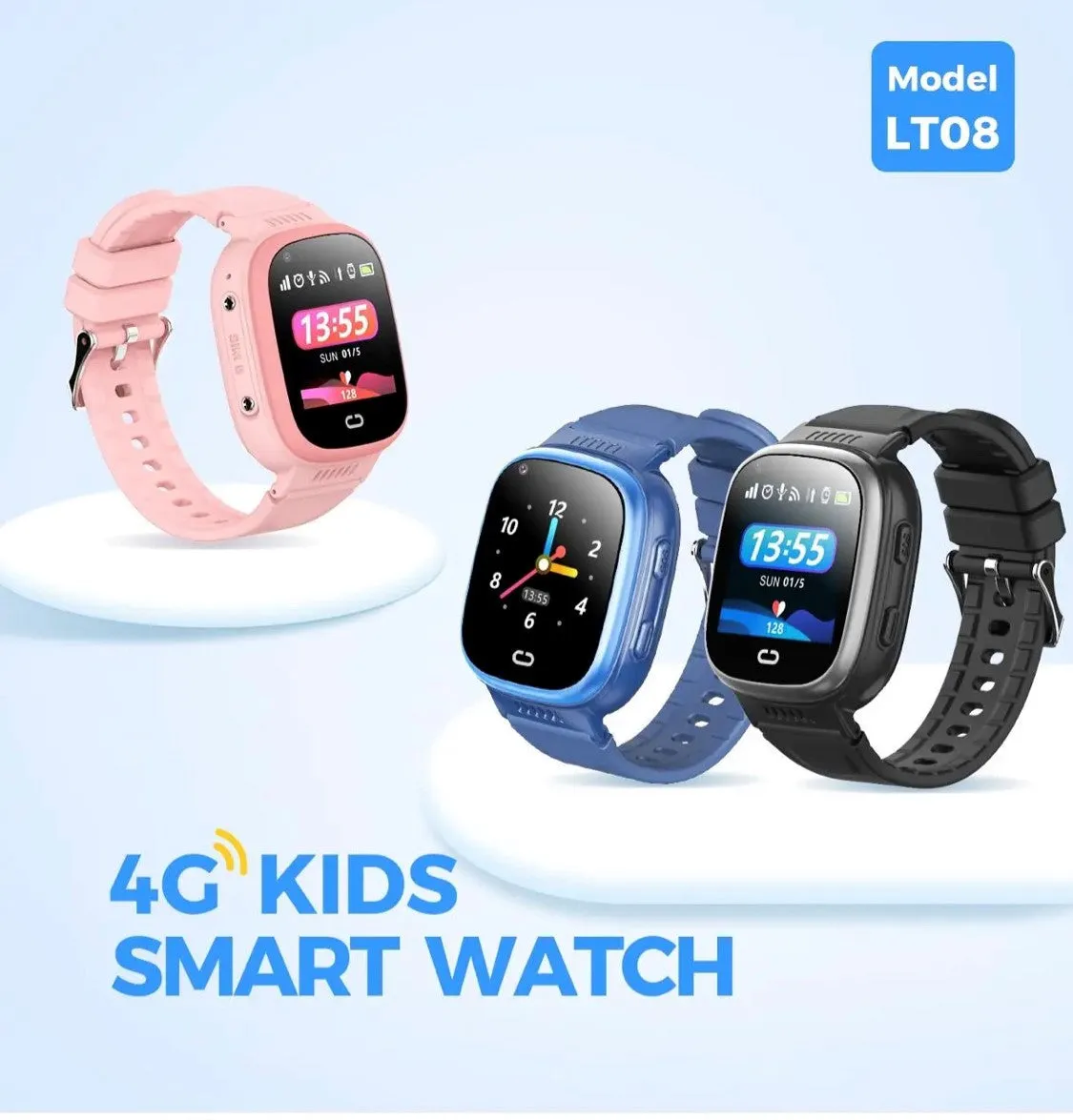 LT08 Kids Tracking GPS Smart Watch Blue