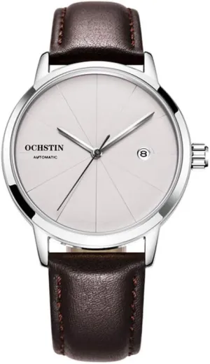 Luxury Mechanical Watch Men Business Waterproof Fashion Genuine Leather Wrist Watch