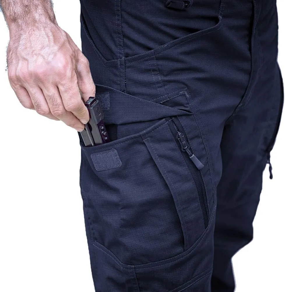 MAGCOMSEN Men's Tactical Pants with 9 Pockets Rip-Stop Lightweight Work Hiking Pants