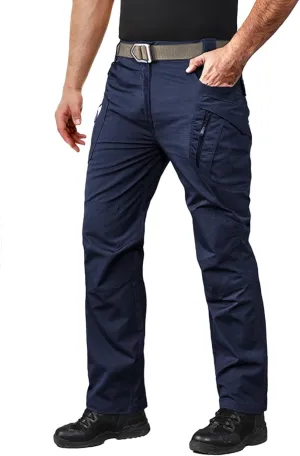 MAGCOMSEN Men's Tactical Pants with 9 Pockets Rip-Stop Lightweight Work Hiking Pants