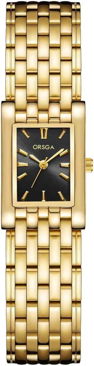 MASTOP Square Watches for Women – 22mm Dainty Silver Stainless Steel Bracelet Simple Easy-to-Read Vintage Quartz Analog Small Gold Waterproof Dress Watch