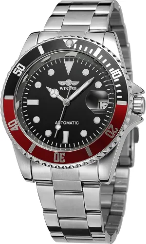 MASTOPMen Automatic Mechanical Watches Stainless Steel Waterproof Top Brand Luxury Mens Watch