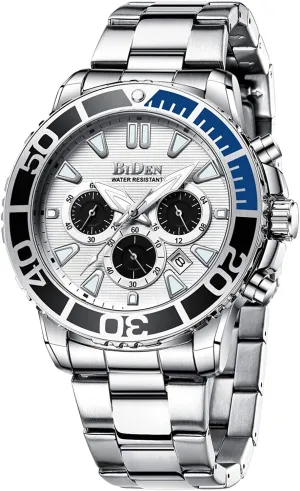 MASTOPTop Brand Luxury Men Watch Business Classic Stainless Steel Waterproof Quartz Men Watch