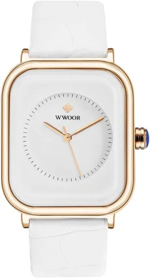 MASTOPWomen Quartz Watches Leather Waterproof Analog Classic Business Rectangle Fashion Minimalist Wrist Watch