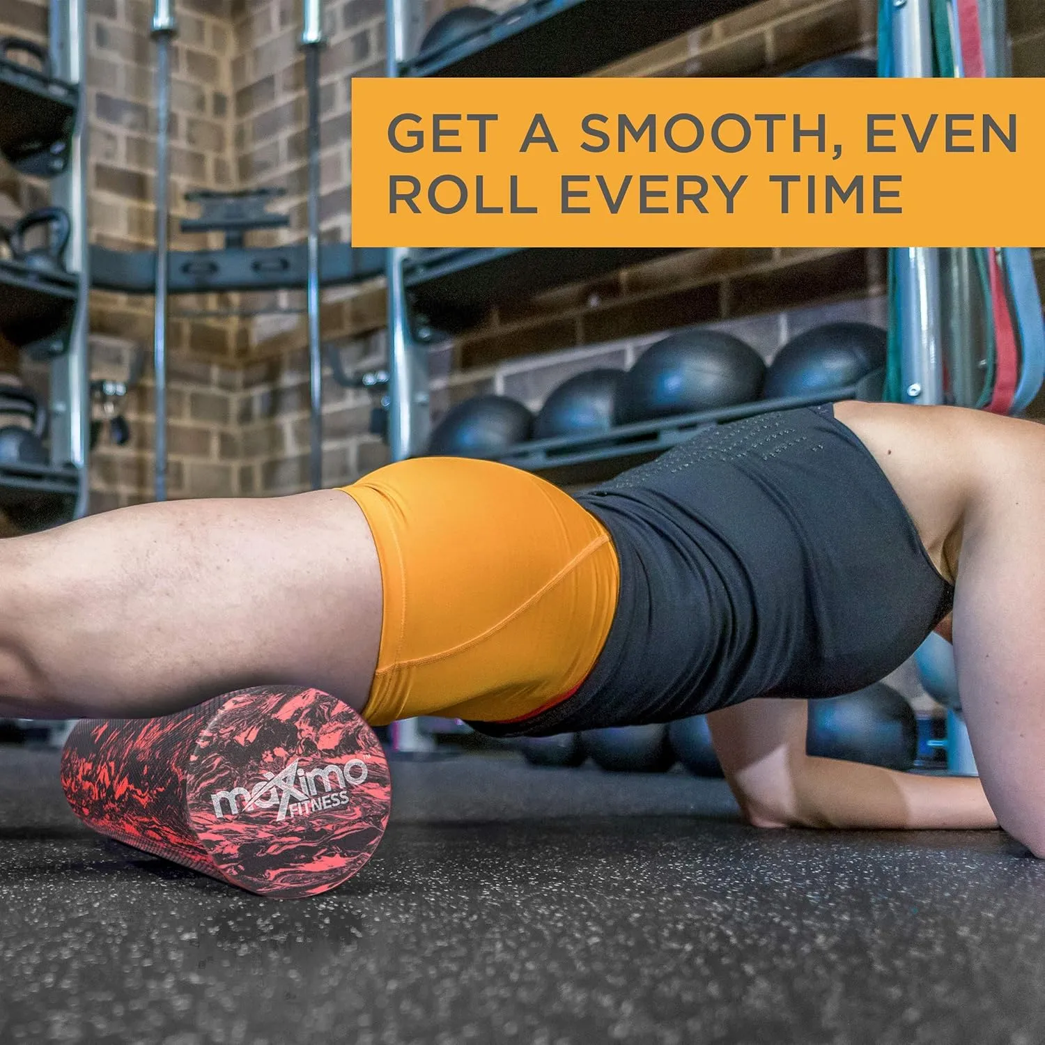 Maximo Fitness Foam Roller - High Density Exercise Roller for Trigger Point Self Massage, Muscle and Back Roller for Fitness, Physical Therapy, Yoga and Pilates, Gym Equipment