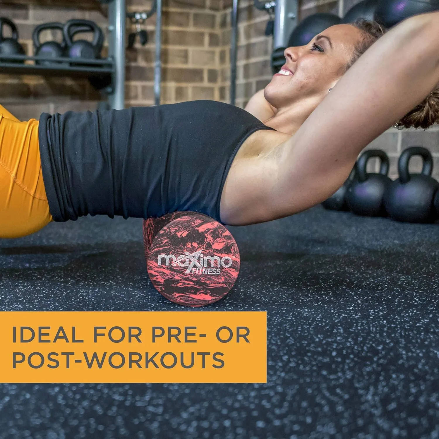 Maximo Fitness Foam Roller - High Density Exercise Roller for Trigger Point Self Massage, Muscle and Back Roller for Fitness, Physical Therapy, Yoga and Pilates, Gym Equipment