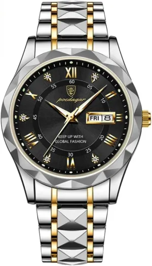 Men Quartz Watch Luxury for Man Sports Business Waterproof Luminous Stainless Steel Week Date Men's Watches Male Clock