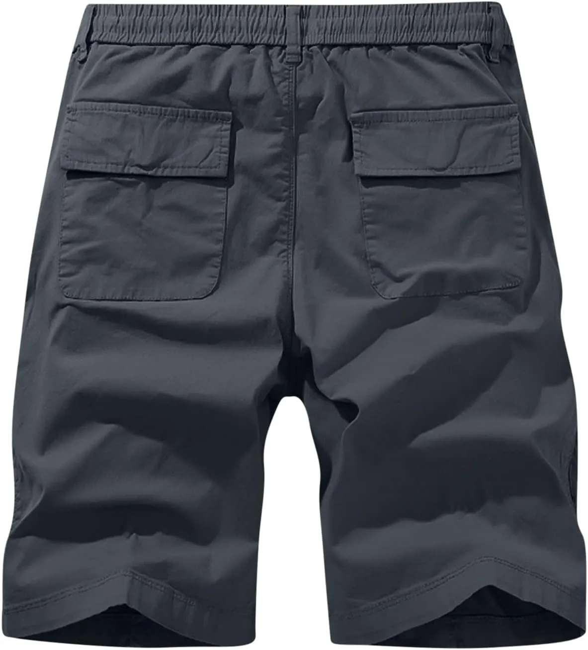 Mens 7 Inch Shorts Casual Drawstring Elastic Waist Cargo Shorts Multi Pockets Regular Big & Tall Utility Shorts