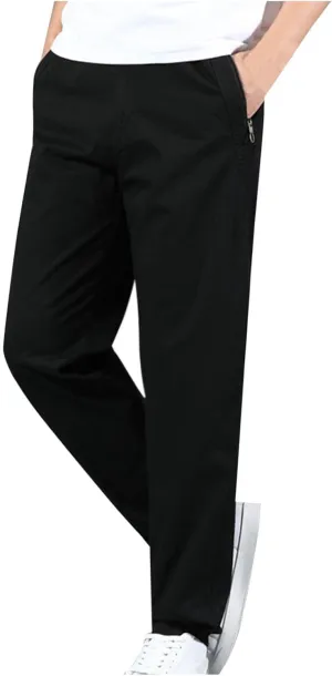 Mens Casual Pants Stretch Elastic Waist Relaxed Fit Pants for Men Work Outdoor Travel Athletic Cargo Pants