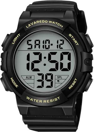 Mens Digital Watch, Sport Military Watches for Men Waterproof LED Screen Large Face Tactical Watch with Backlight Alarm Stopwatch Wrist Watch