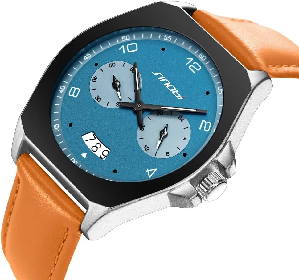 Men’s Fashion Business Watch Analog Quartz Waterproof Luminous Casual Watches for Men with Calendar