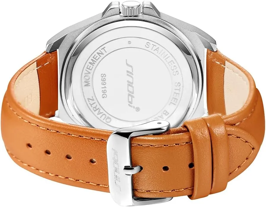 Men’s Fashion Business Watch Analog Quartz Waterproof Luminous Casual Watches for Men with Calendar