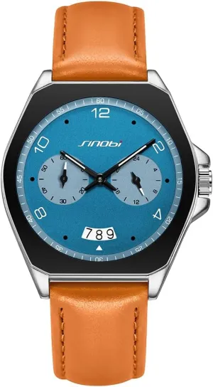 Men’s Fashion Business Watch Analog Quartz Waterproof Luminous Casual Watches for Men with Calendar