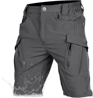 Mens Hiking Cargo Shorts 9 Pockets Quick Dry Lightweight Stretch Tactical Short Outdoor Fishing Campin