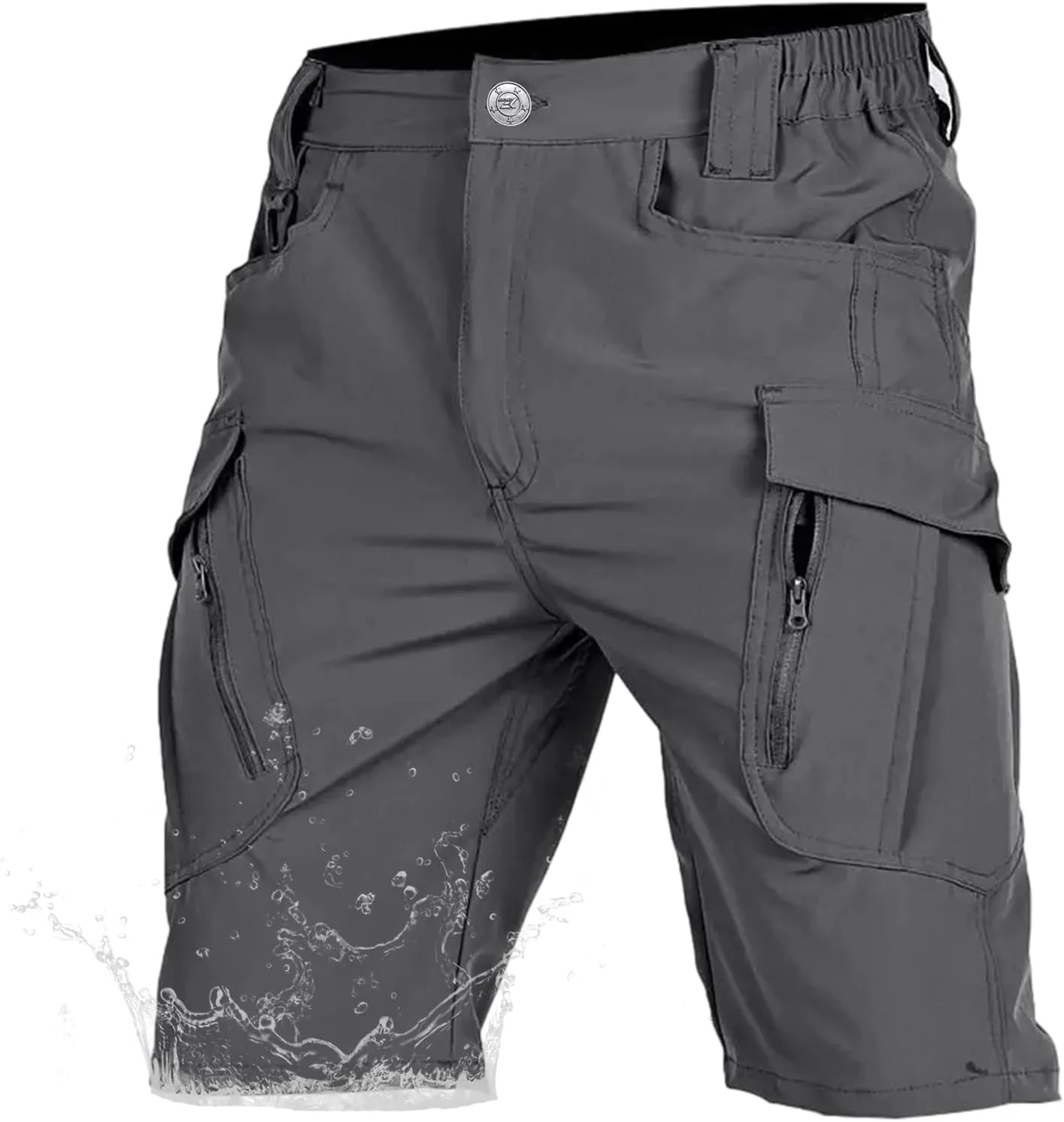 Mens Hiking Cargo Shorts 9 Pockets Quick Dry Lightweight Stretch Tactical Short Outdoor Fishing Campin