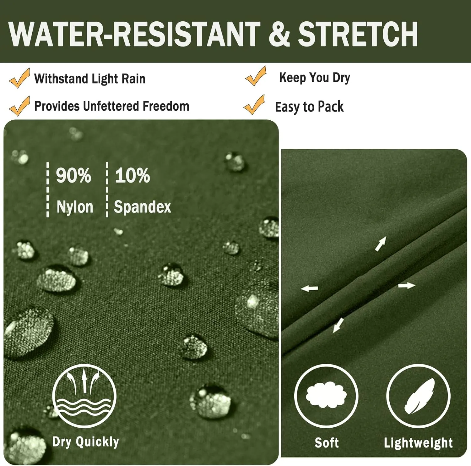 Mens Hiking Cargo Shorts 9 Pockets Quick Dry Lightweight Stretch Tactical Short Outdoor Fishing Campin