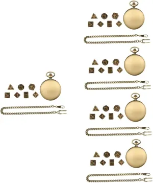 Mens Jewellery Box 5 Sets Retro Fashion Pocket Watch Dice Game Playing Prop Game Props Metal Watch Gift Box