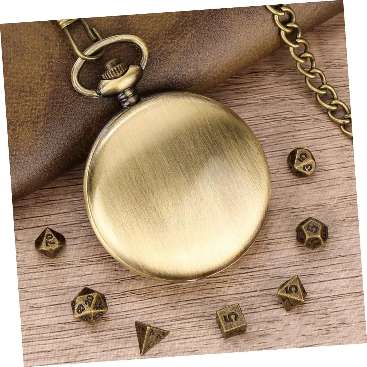Mens Jewellery Box 5 Sets Retro Fashion Pocket Watch Dice Game Playing Prop Game Props Metal Watch Gift Box