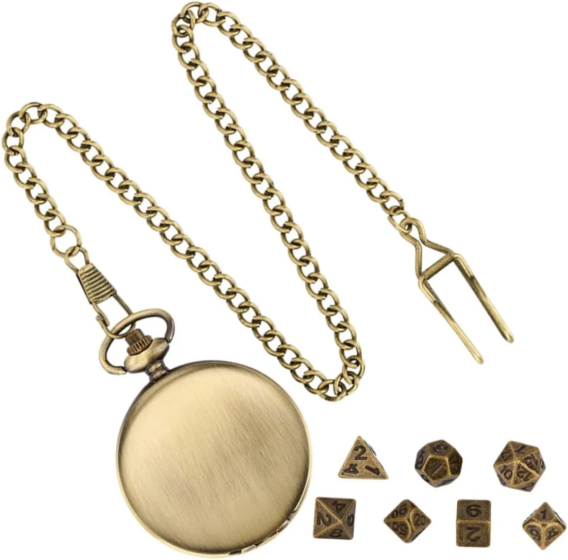 Mens Jewellery Box 5 Sets Retro Fashion Pocket Watch Dice Game Playing Prop Game Props Metal Watch Gift Box