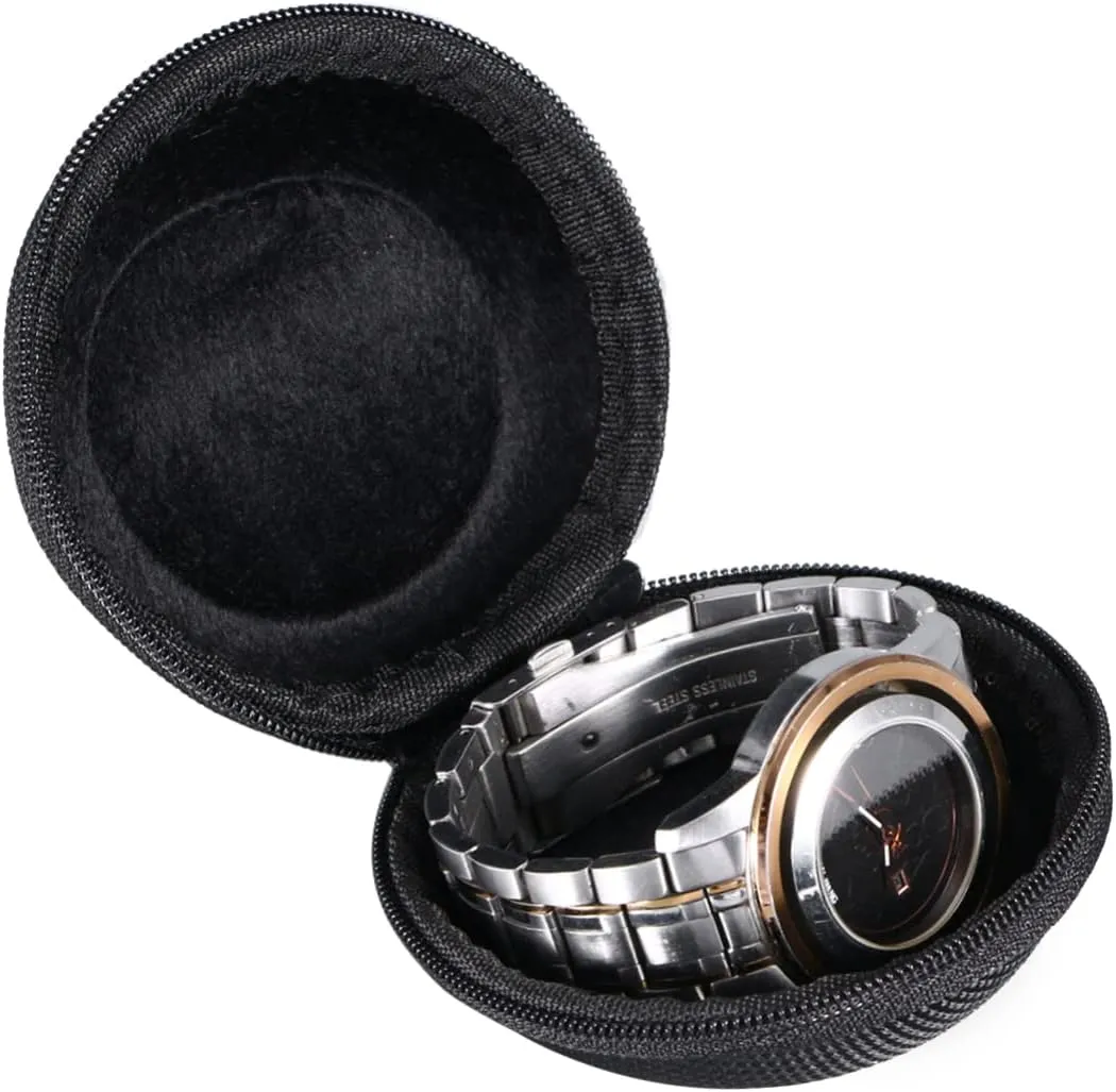 Mens Jewellery Box Women Case 6 Pcs Carrying Case Men Watches Smartwatch Organizer Portable Case Zipper Bag Reloj Inteligente para Hombre Watches Showcase Anti-Stress Travel Storage Case Watch Gift