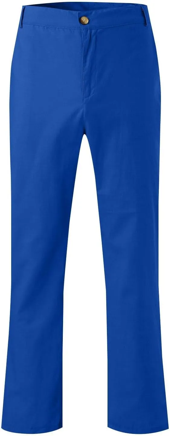Men's Linen Pants Loose Fit Casual Summer Office Business Dress Pant Lightweight Baggy Beach Plain Vacation Trousers