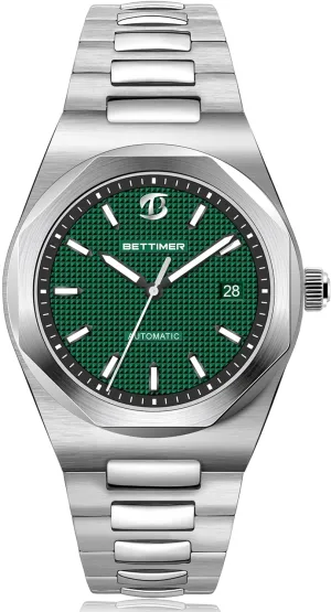 Men's Mechanical Automatic Watch Precision PT5000 Automatic Movement 40mm 316L Stainless Steel with Sapphire Crystal 100m Waterproof (10ATM) Date & Luminous Markers Self Winding Watch