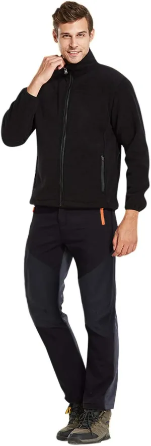 Mens Snow Ski Waterproof Softshell Snowboard Pant Outdoor Windproof Fleece Lined Warm Hiking Ski Snow Pant Camping Pant