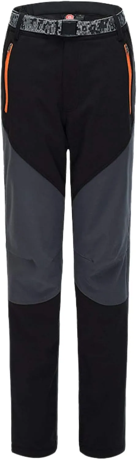Mens Snow Ski Waterproof Softshell Snowboard Pant Outdoor Windproof Fleece Lined Warm Hiking Ski Snow Pant Camping Pant